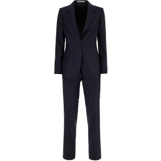 Tagliatore completo monopetto gessato - blu