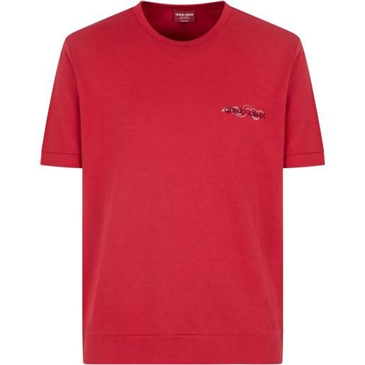Giorgio Armani t-shirt con logo - rosso