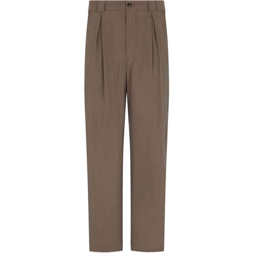 Giorgio Armani pantaloni plissé - marrone
