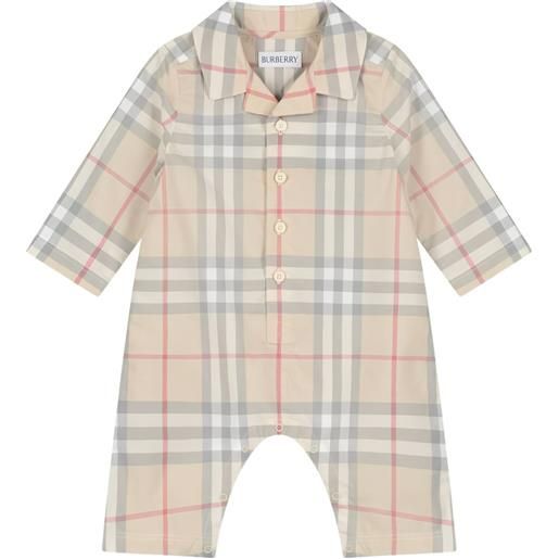 Burberry Kids tutina a quadri - toni neutri