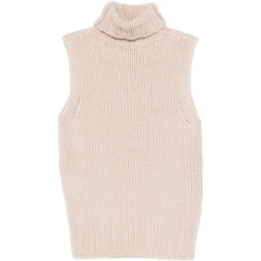 ELY ELY gilet lilac a collo alto - toni neutri