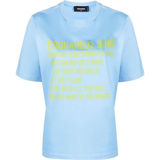 DSQUARED2 t-shirt con stampa - blu