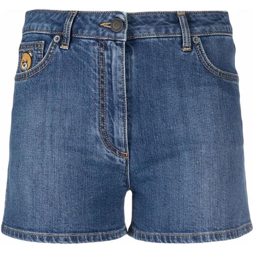 Moschino shorts denim teddy bear - blu