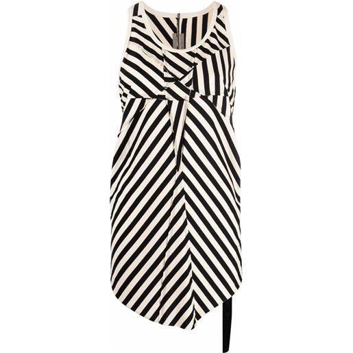 Rick Owens DRKSHDW top air smanicato a righe - nero