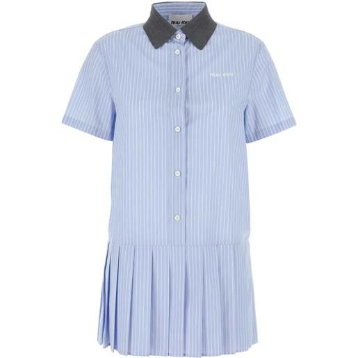 Miu Miu abito corto stile polo - blu