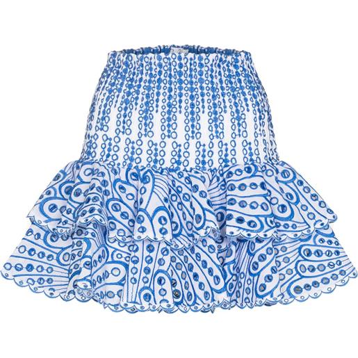 Charo Ruiz Ibiza minigonna con ricamo noa - bianco