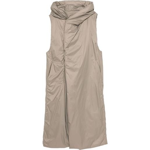 Rick Owens DRKSHDW cappotto con cappuccio - toni neutri