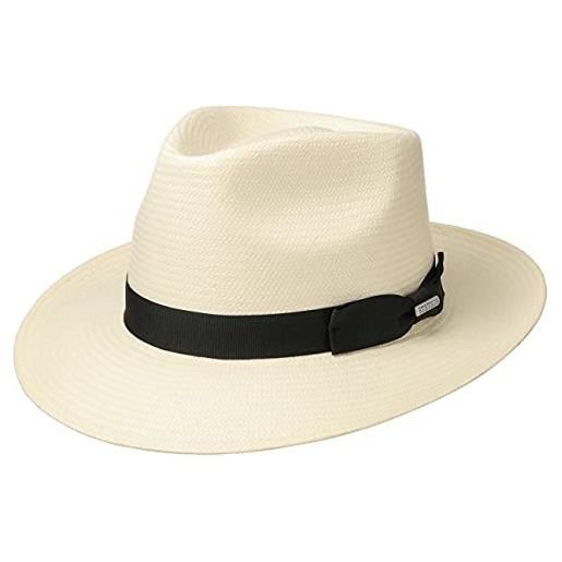 Stetson cappello bogart telida toyo uomo donna fedora nastro gros-grain paglia primavera estate