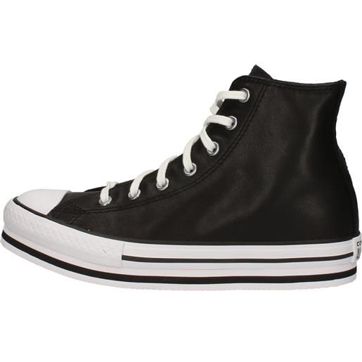 Converse chuck taylor all star platform sneakers alte in pelle