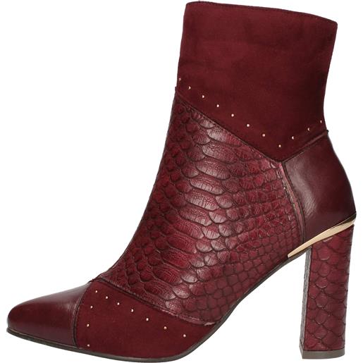 Menbur stivali in ecopelle stampata e scamosciata con borchie