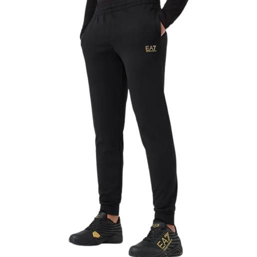 Armani EA7 ea7 pantalone jogger logo dorato