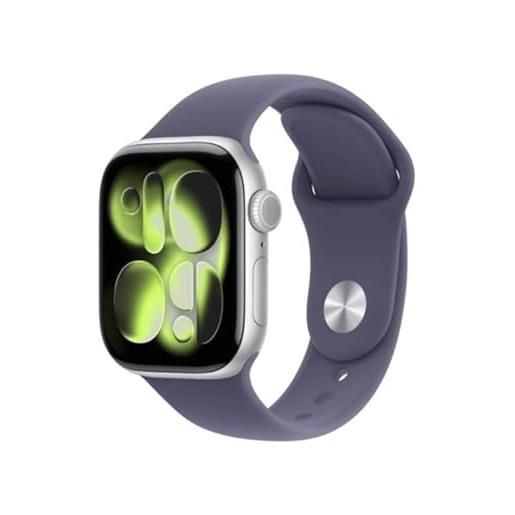 Apple watch series 11 silver aluminium 42mm purple fog sport band size s/m