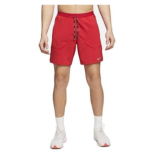 NIKE pantaloncini da uomo m nk df flx strd 2in1 shrt 7, rosso, l