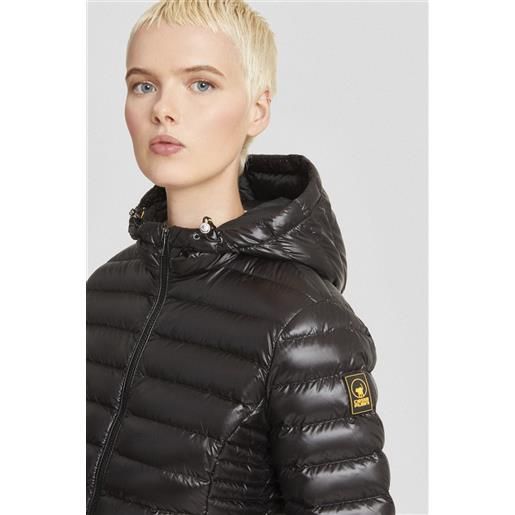 Ciesse Piumini piumino leggero nero lucido con cappuccio donna 100 grammi aghata 2.0