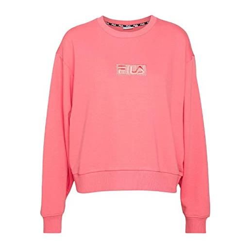 FILA bansko cropped crew-felpa maglia di tuta, tea rose, xs donna