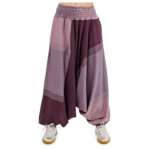 FANTAZIA lumbini harem fluido unisex - taglia s - xxxl rosa, viola. , m/grande