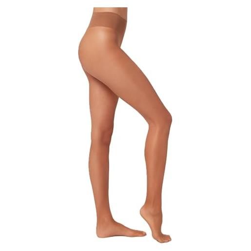 Golden Lady collant ciao 20 denari - confezione da 10 paia, effetto seta e vestibilità comfort, corpino e punte rinforzate, visone, m