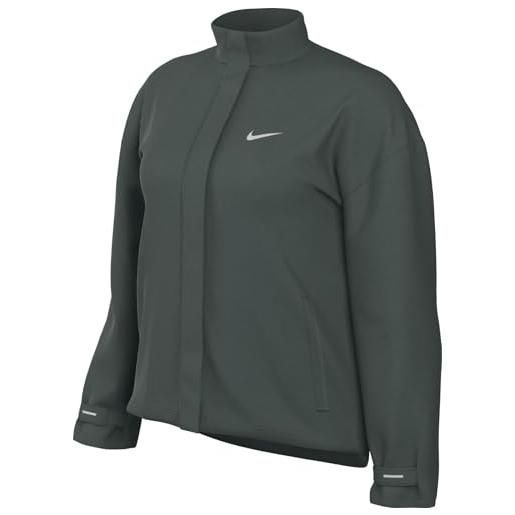 Nike giacca da corsa fast repel, da donna, vintage green/black/reflective silv, fb7451-338, xs