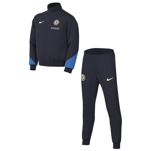 Nike chelsea unisex kids tracksuit cfc lk nk df strk trk suit k, obsidian/lt photo blue/guava ice, fn9988-452, s