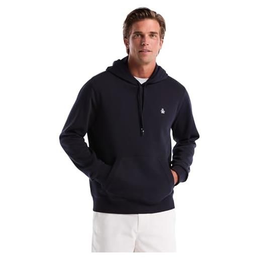 Original Penguin org flc hoodie stick felpa con cappuccio, zaffiro scuro, m uomo