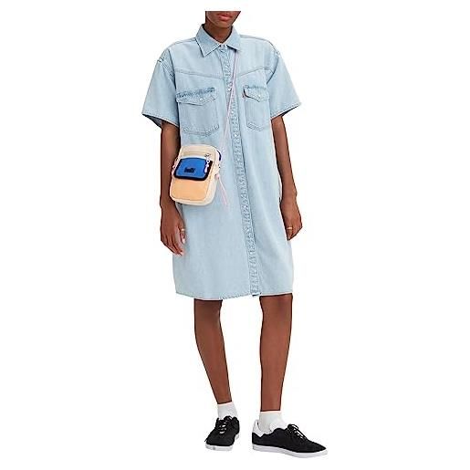 Levi's elowen western dress, elowen western dress donna, indaco chiaro - worn in, xl