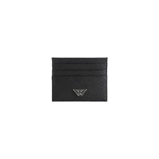 Emporio Armani portacarte di credito eco con logo aquila y4r173 y138e black