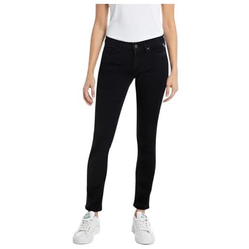 Replay jeans da donna elasticizzati, neri (black 098), 29w / 32l
