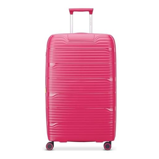 DELSEY paris dune hardside - valigia espandibile con ruote girevoli, viva magenta, checked-large 29 inch, dune hardside - valigia espandibile con ruote girevoli