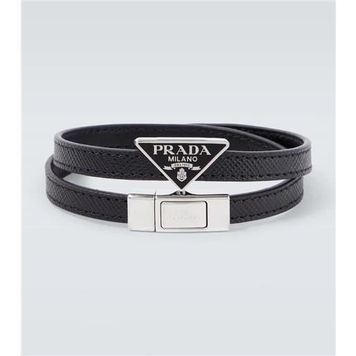 Prada bracciale in pelle saffiano