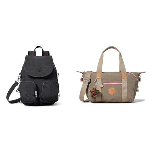 Mini Zaino, Zaino da viaggio piccolo Zaino in nylon elegante e impermeabile indossabile per studenti Donne Ragazze Nero