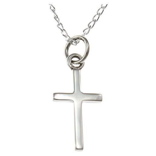 Alexander Castle piccola croce in argento sterling su catenina da 41 cm, in confezione regalo