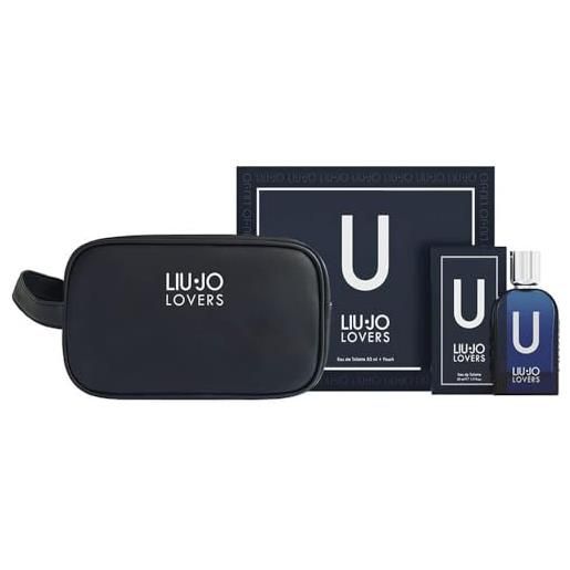 Bizzico liu jo lovers cofanetto regalo uomo profumo u edt 50ml con pochette blu notte