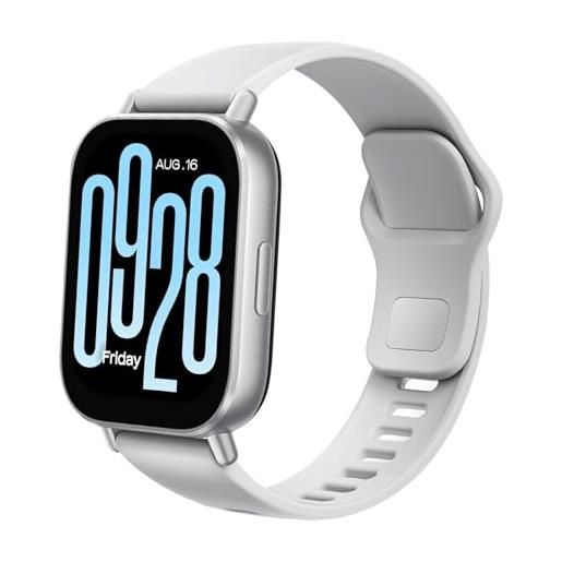 XIAOMI redmi watch 5 active, smartwatch con display lcd 2, batteria 18 giorni, chiamate bluetooth, resistenza acqua 5atm, monitoraggio frequenza cardiaca e spo2, oltre 140 modalità fitness, argento
