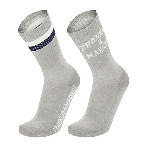 Franklin & Marshall calzini-c100868 light grey melange/white/blue 43-46