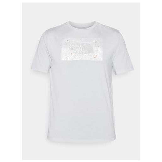 The north face nf0a8bqva0m m foundation abstract graphic tee t-shirt uomo high rise grey taglia xl