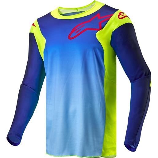 Alpinestars maglia da motocross Alpinestars racer hoen giallo fluo-blu-rosso, 2xl