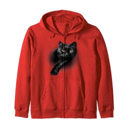 Gatto Nero Occhi Grandi Craze Tees gatto nero occhi grandi felpa con cappuccio