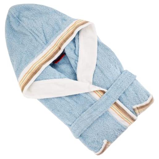 Gabel accappatoio neonato spugna cotone pongo baby (ceruleo, xm 3-4 anni)