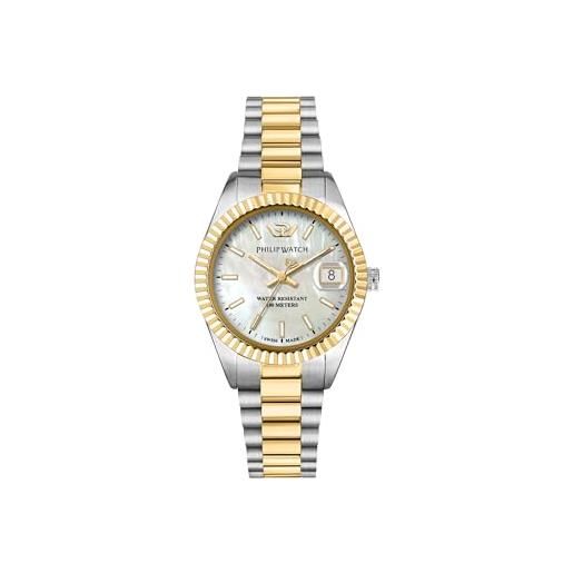 Philip Watch orologio donna in acciaio, tempo, data, analogico, 28 mm, collezione caribe urban, regalo ragazza - r8253597669