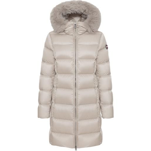 COLMAR ORIGINALS piumino lungo recycled con cappuccio e pelliccia donna
