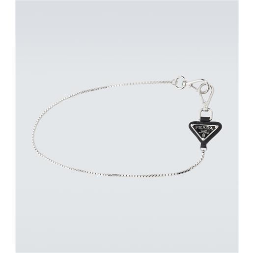 Prada portachiavi con logo