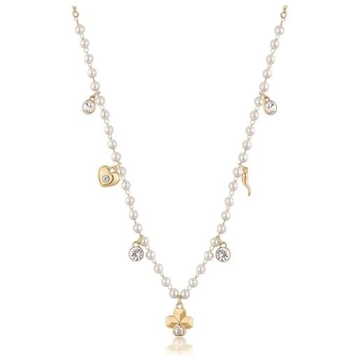 Collana Quadrifoglio Portafortuna - Acciaio Inossidabile 42+5cm