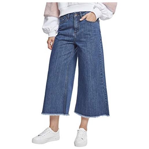 Urban Classics ladies denim culotte pantaloni, blu (ocean blue 00830), w26 (taglia produttore: x-small) donna