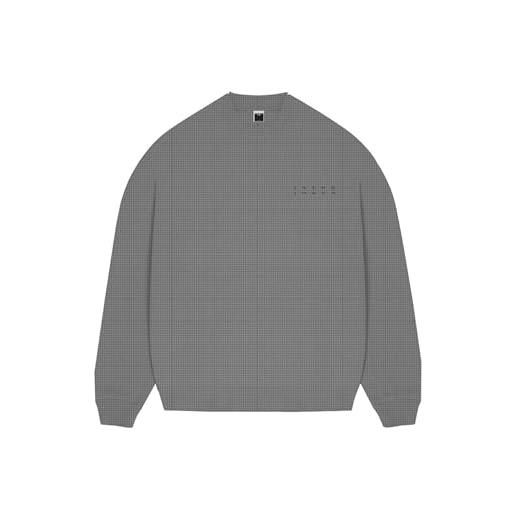 JACK & JONES jcopacer structure crew neck smu, flanella grigia, m