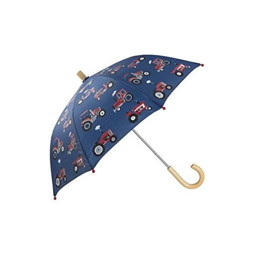 Hatley printed umbrella ombrello, trattori agricoli rossi, taglia unica bambino