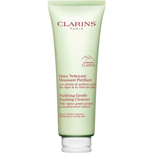 Clarins gentle foaming cleanser purifying 125 ml detergente schiumogeno con estratti di erbe alpine