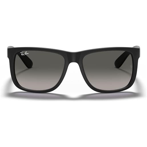 Ray-Ban occhiali da sole rb4165 601/8g justin nero opaco/grigio sfumato unisex
