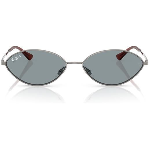 Ray-Ban occhiali da sole rb3757 004/2v kai argento/azzurro unisex polarizzati