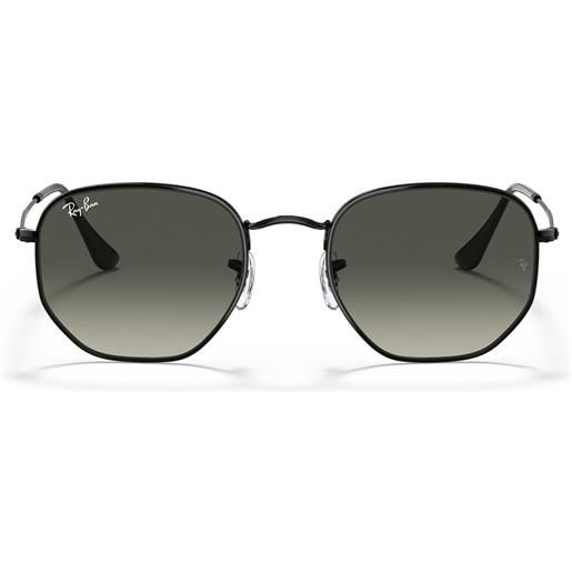 Ray-Ban occhiali da sole rb3548 002/71 hexagonal nero/grigio sfumato unisex