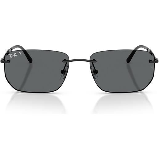 Ray-Ban occhiali da sole rb3768 002/81 nero/grigio scuro unisex polarizzati